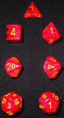 Vortex Red w/yellow 7-die set